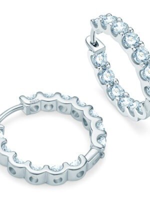 Moissanite Luxe Clip Hoops